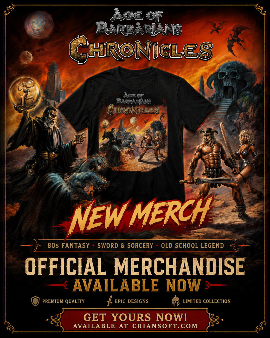 Age of Barbarians Chronicles official merchandise